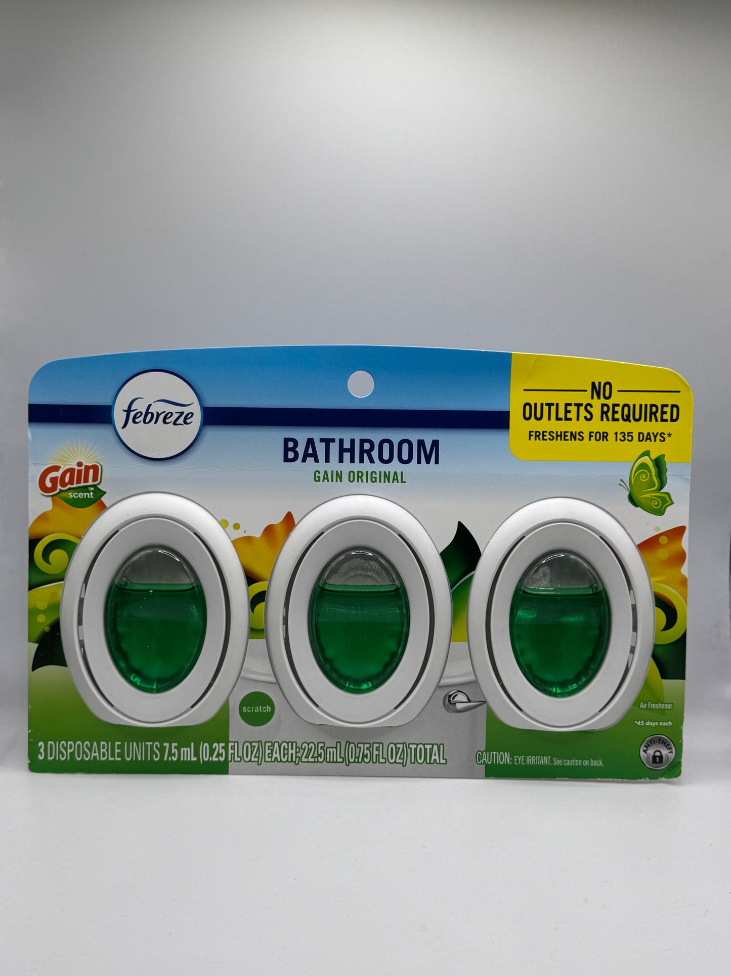 Febreze Gain Small Spaces Batheoom Air Freshners pack of 3