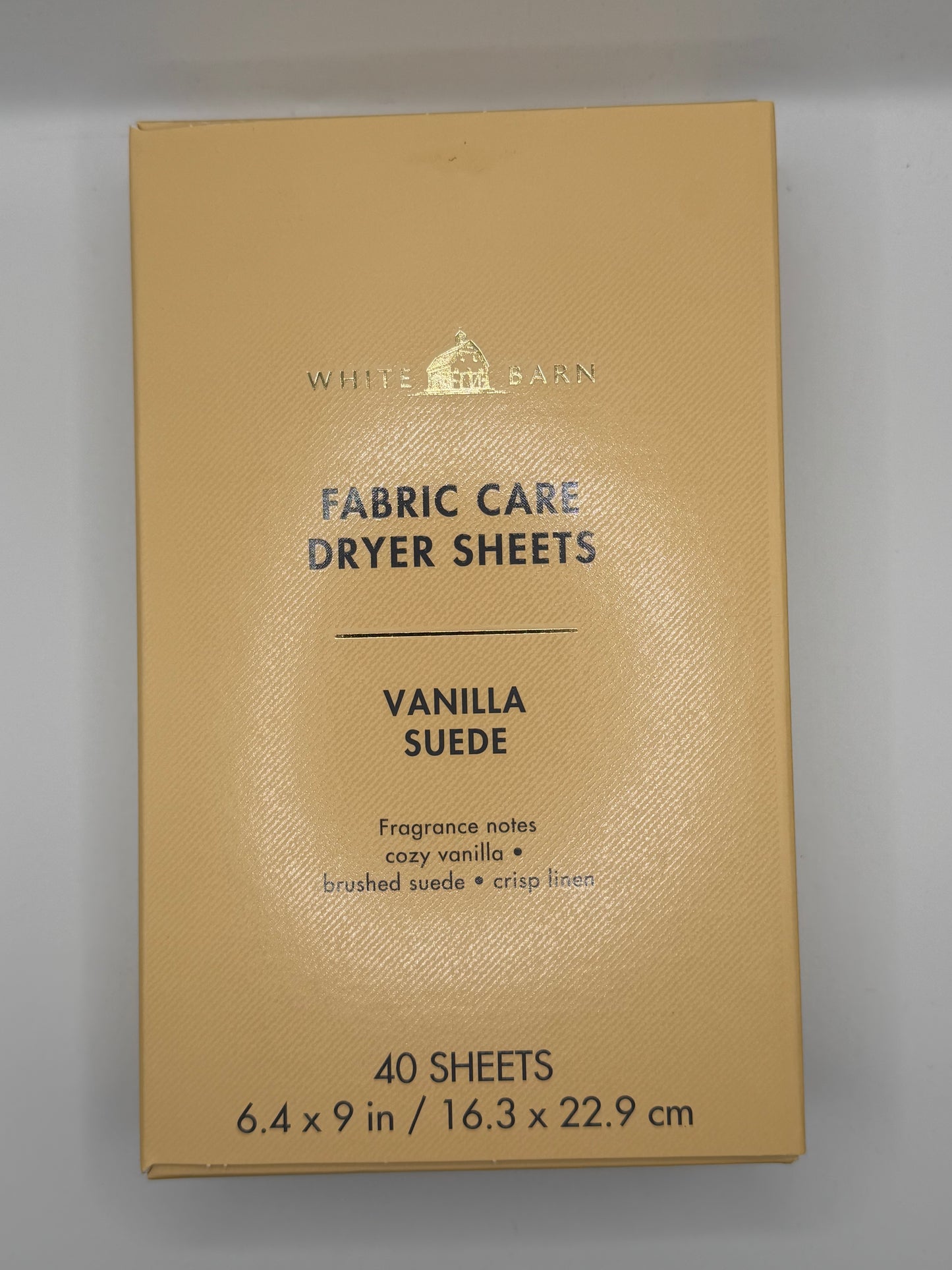 BBW White Barn Fabric Dryer Sheets Box of 40 Various Scents