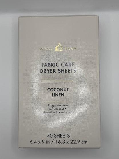 BBW White Barn Fabric Dryer Sheets Box of 40 Various Scents