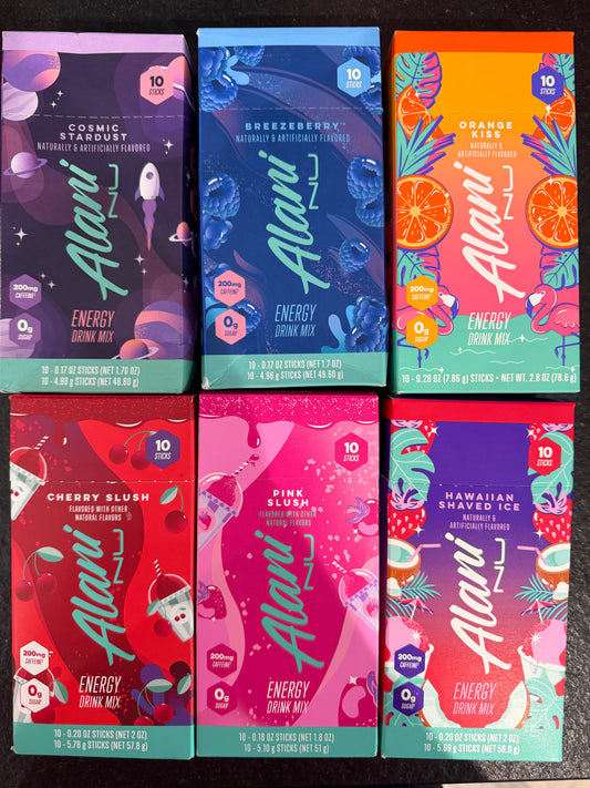 Alani Nu Energy Sticks Drink Mix Box of 10 Singles Various Flavours