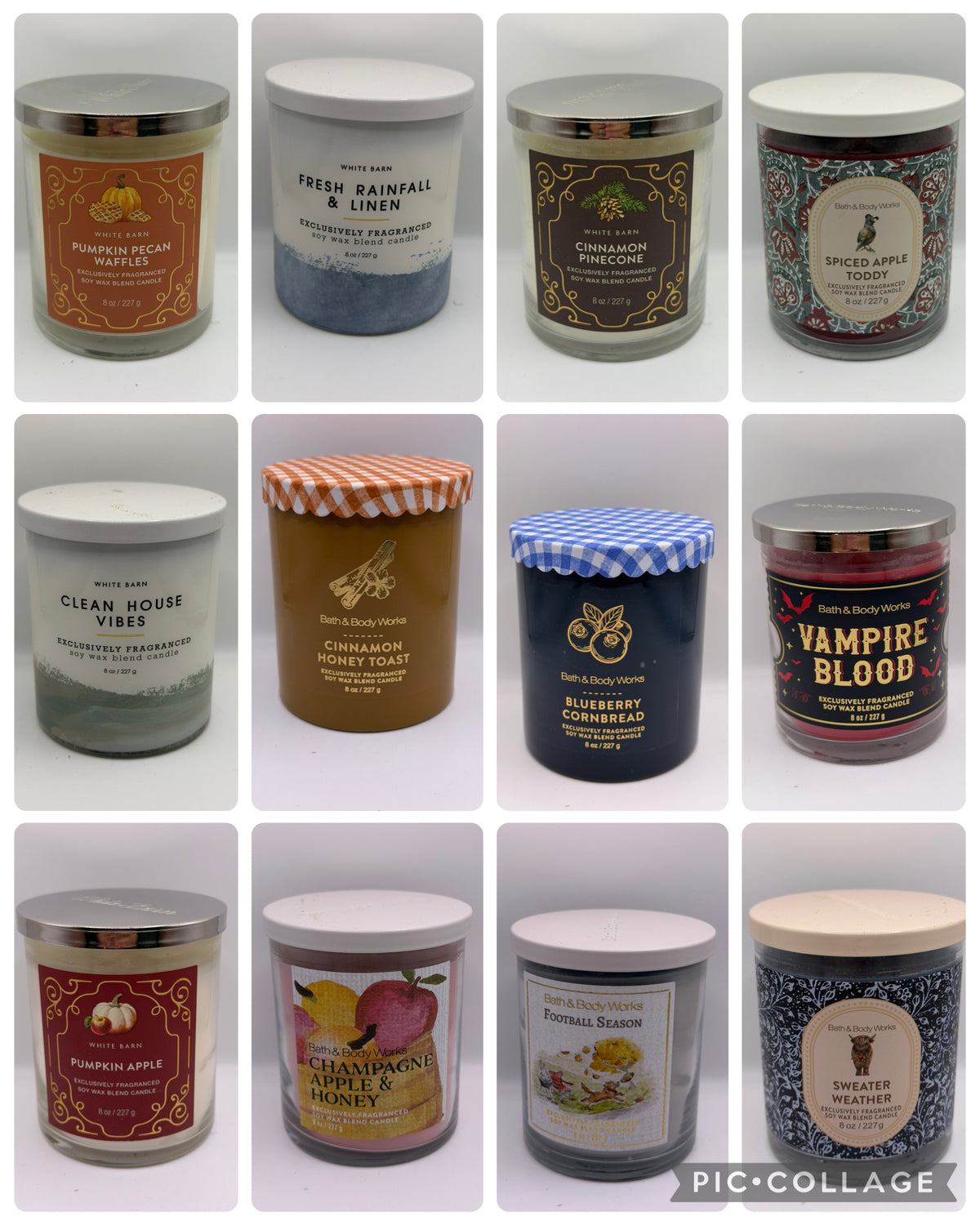 BBW 1 Wick Signature 8oz Candles