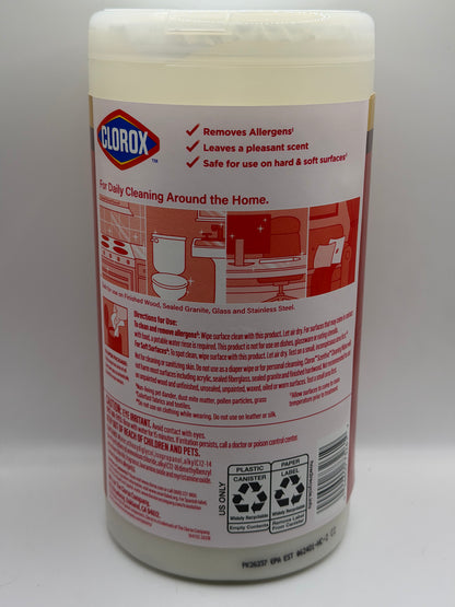 Clorox Scentiva Cleaning Wipes Harvest Apple & Spice Scented in resealable tub