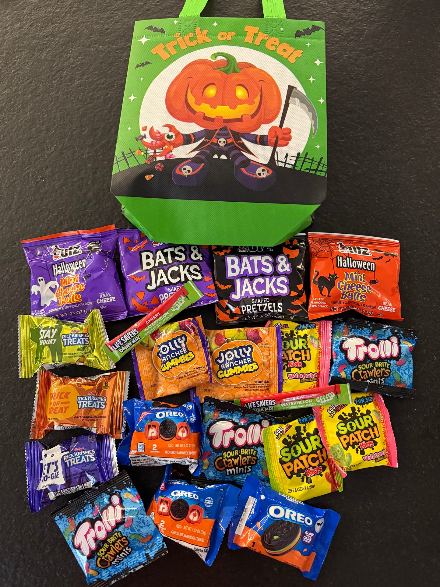 Halloween Candy Boo Gift Bag with selection of US Candy